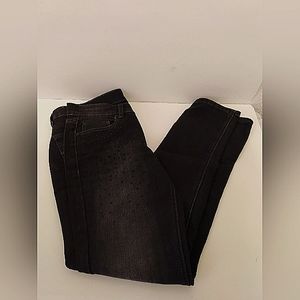 Mudd Black Rhinestone Pockets Zip Button Jeans sz 9